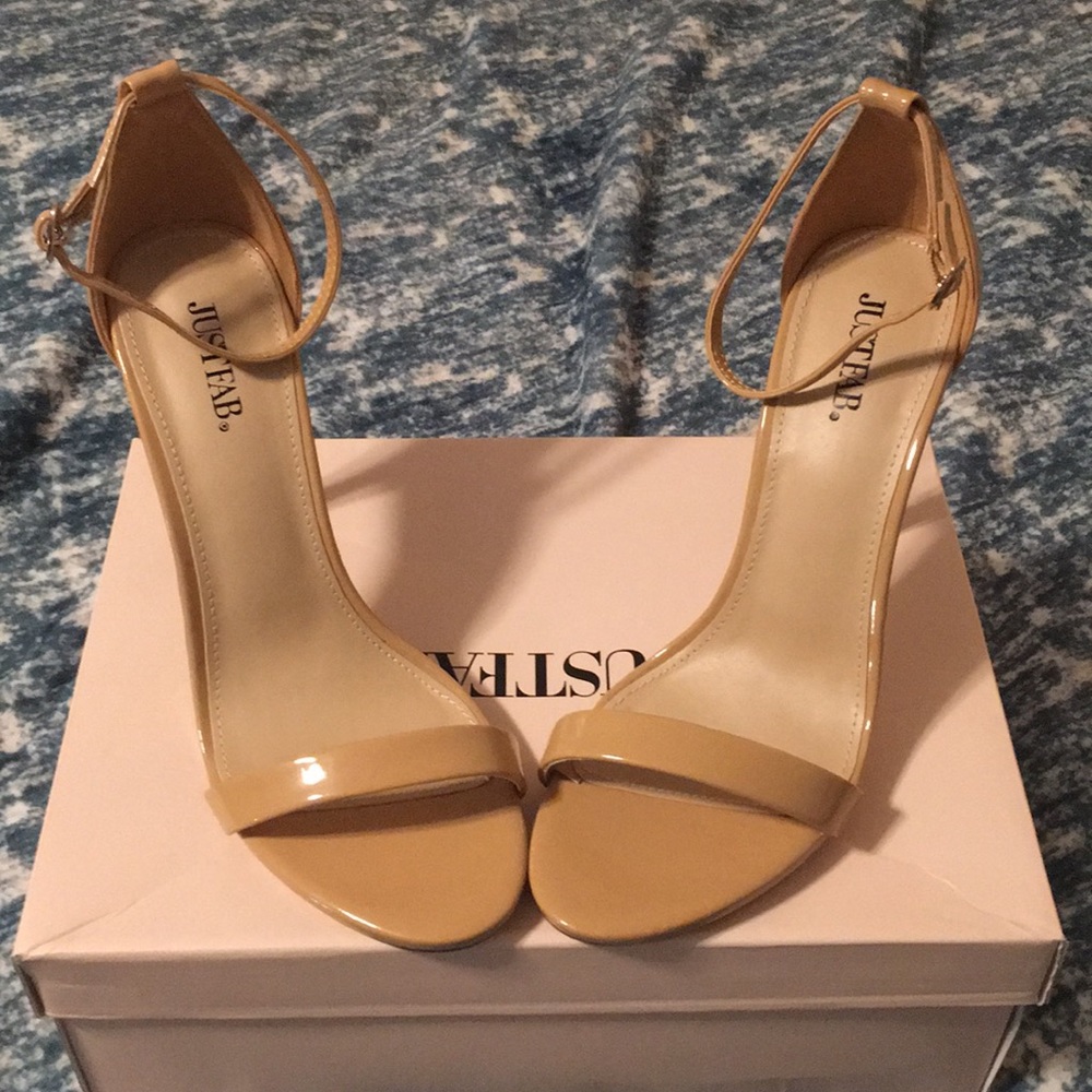 JustFab Nude Essential Heels